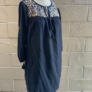 Madewell Floral Embroidered Boho Mini Dress